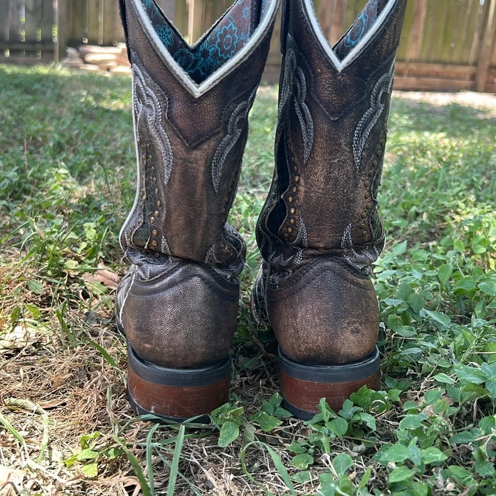 Laredo Western Boots Spellbound Sanded Goat Brown size 7 - Picture 6 of 7